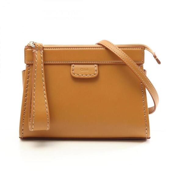 CHLOE Brown Leather Shoulder Bag - Picture 1 of 7